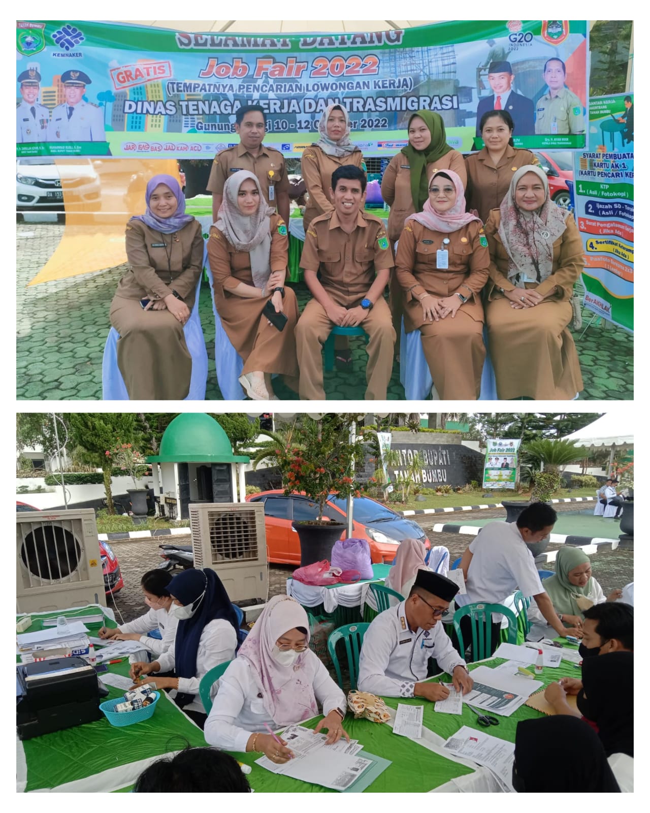 DINAS TENAGA KERJA DAN TRANSMIGRASI KABUPATEN TANAH BUMBU MENYELENGGARAKAN PAMERAN BURSA KERJA (JOB FAIR) TAHUN 2022
