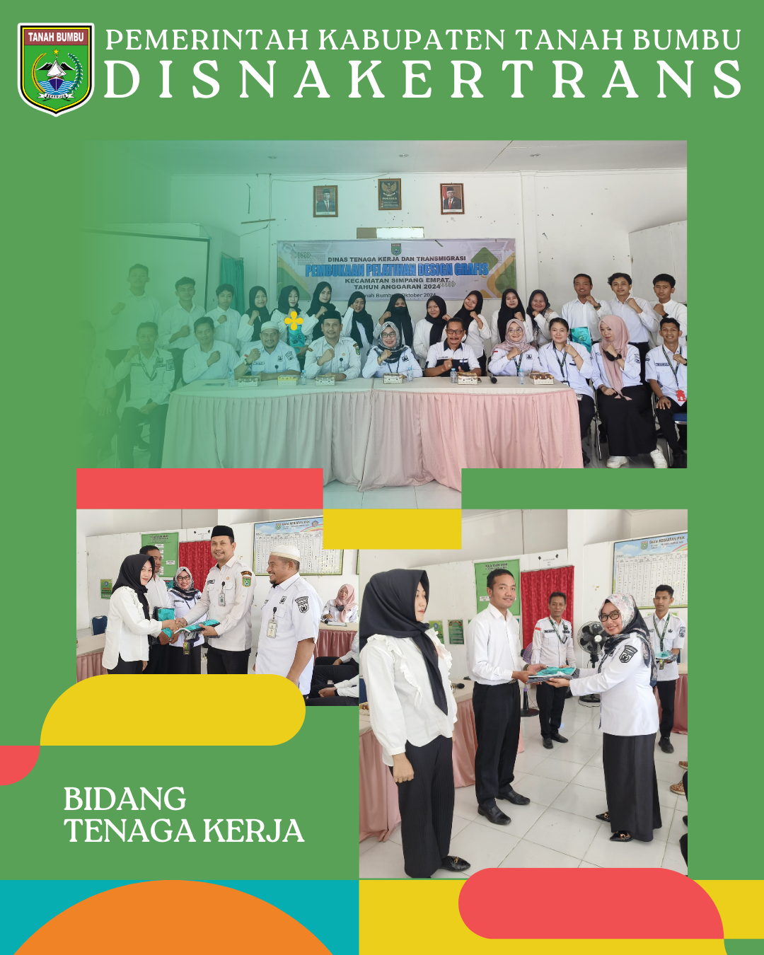 Dinas Tenaga Kerja dan Transmigrasi Kabupaten Tanah Bumbu Kembali Melaksanakan Pelatihan Design Grafis pada Tahun 2024 di Kecamatan Simpang Empat.