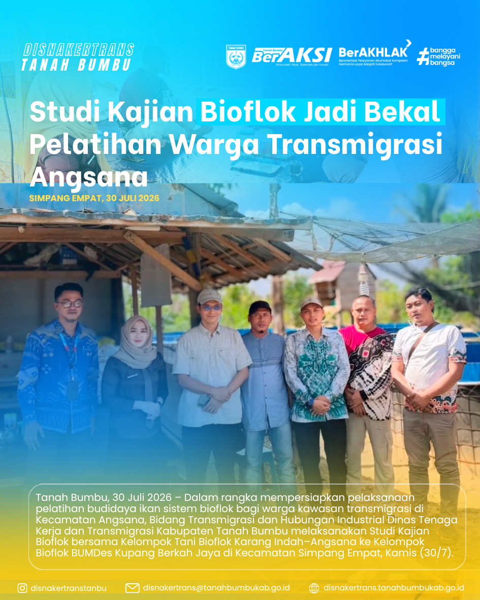 Studi Kajian Bioflok Jadi Bekal Pelatihan Warga Transmigrasi Angsana