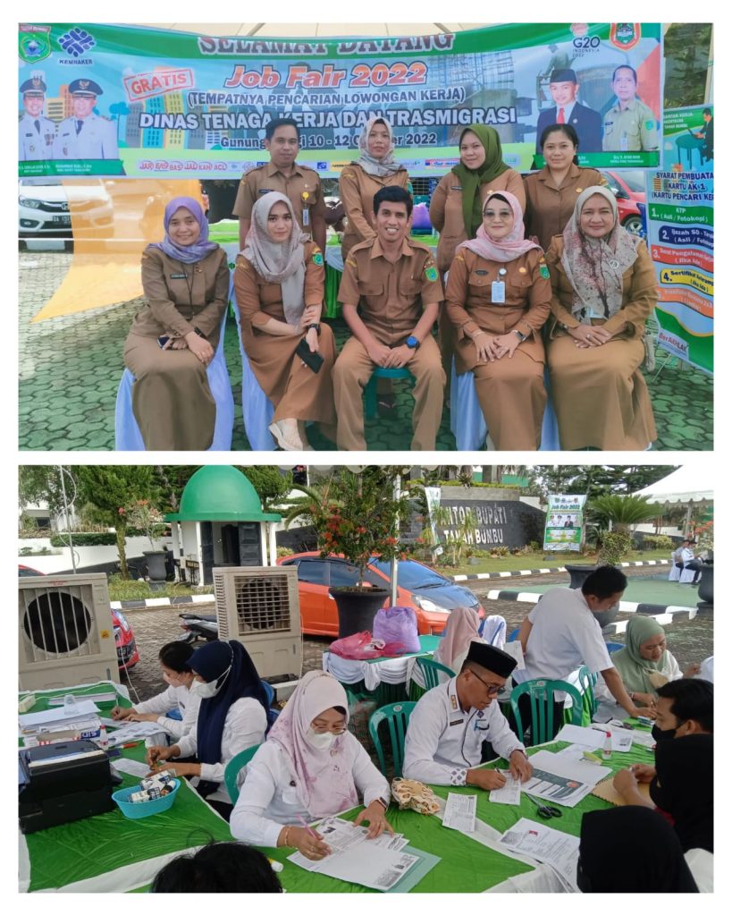 DINAS TENAGA KERJA DAN TRANSMIGRASI KABUPATEN TANAH BUMBU MENYELENGGARAKAN PAMERAN BURSA KERJA (JOB FAIR) TAHUN 2022